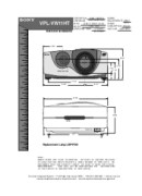 Sony VPL-VW11HT Dimensions Diagrams (front & back view)
